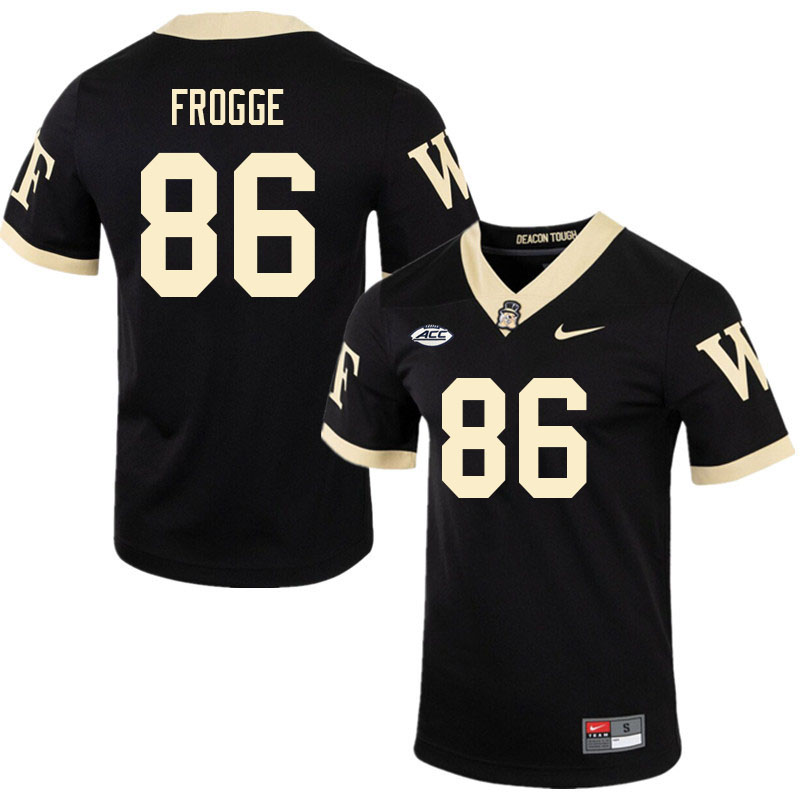 Men-Youth #86 Michael Frogge Wake Forest Demon Deacons 2023 College Football Jerseys Stitched-Black